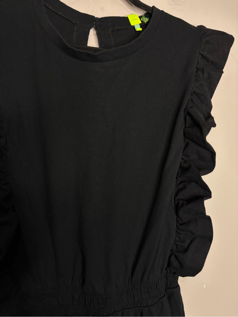 FARM Rio Black Ruffle-Sleeve Romper - Picture 3 of 16